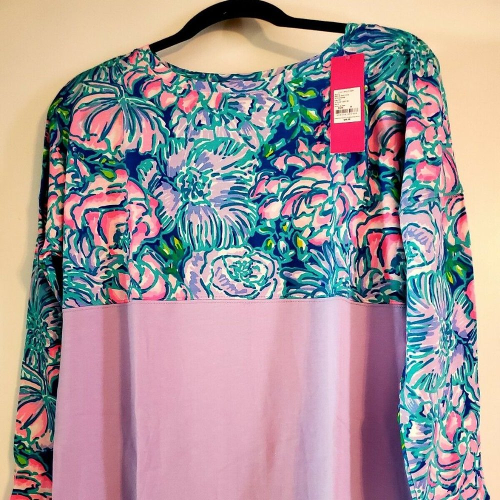 LILLY PULITZER M Finn Top Multi In Full Bloom NWT